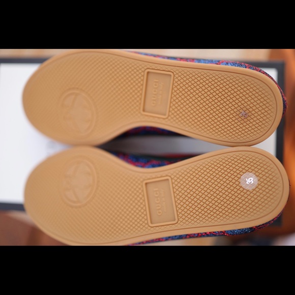 Gucci Women’s Falacer Lurex GG Sneaker Web Shoes - Picture 3 of 9